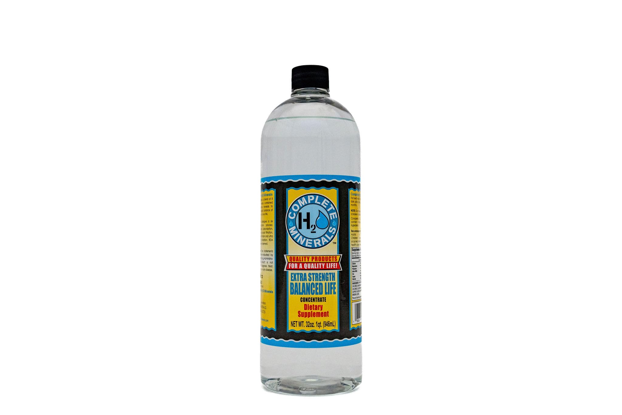 Complete H2O Minerals Balanced Life Ionic Mineral Water Extra Strength 4X Concentrate 32 fl. oz.