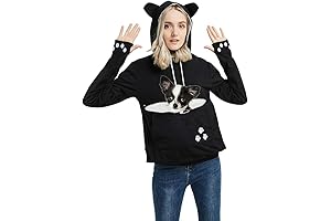 Warm and Cozy Women's Sweatshirt with Secure Kangaroo Pouch for Small Pets