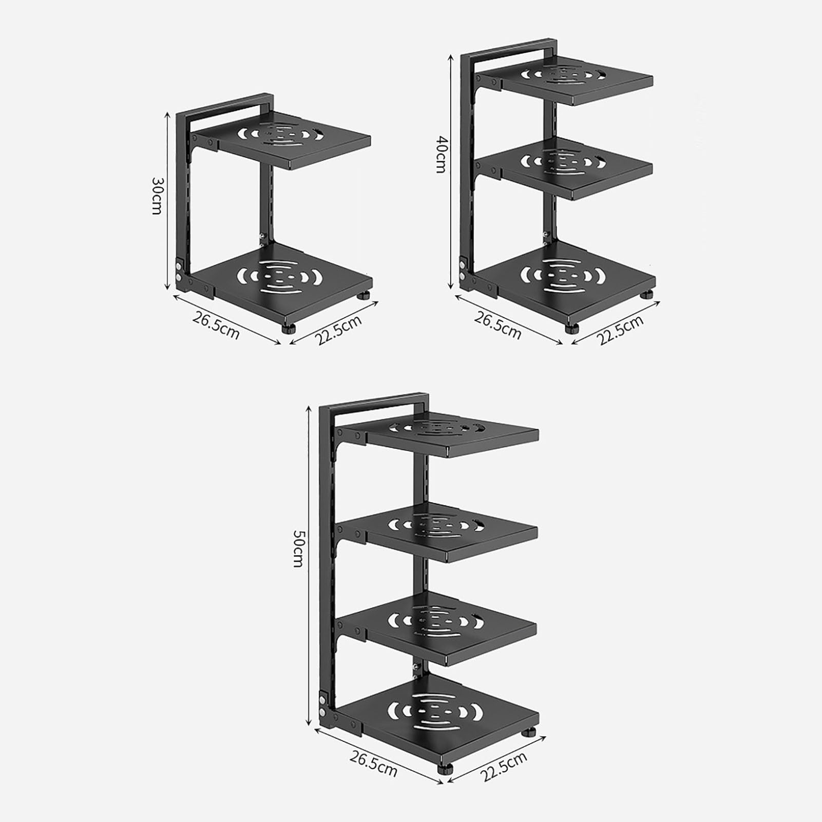 Scaffale Porta Pentole, Organizzatore Regolabile | Portaoggetti Autoportante con Ripiani Rimovibili,Soluzione Salvaspazio per Mobili Sottolavello,Coperchi e Accessori da Cucina