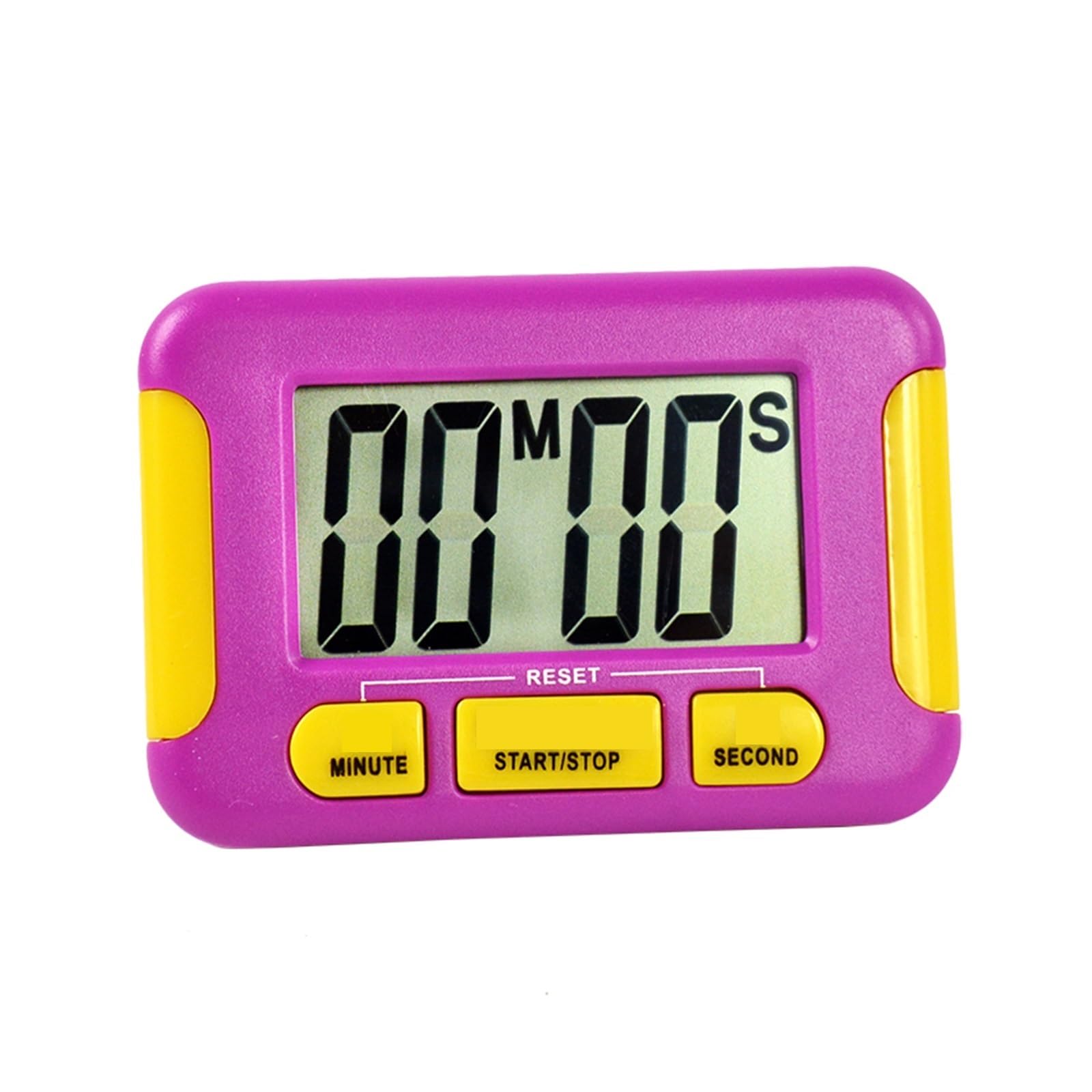 LCD Digital Kitchen Cooking Study Time Timer Egg Count-Down Up Clock Reminder Magnetic Stopwatch Loud Alarm Electronic Gadgets Reliable Efficient(Purple Display)