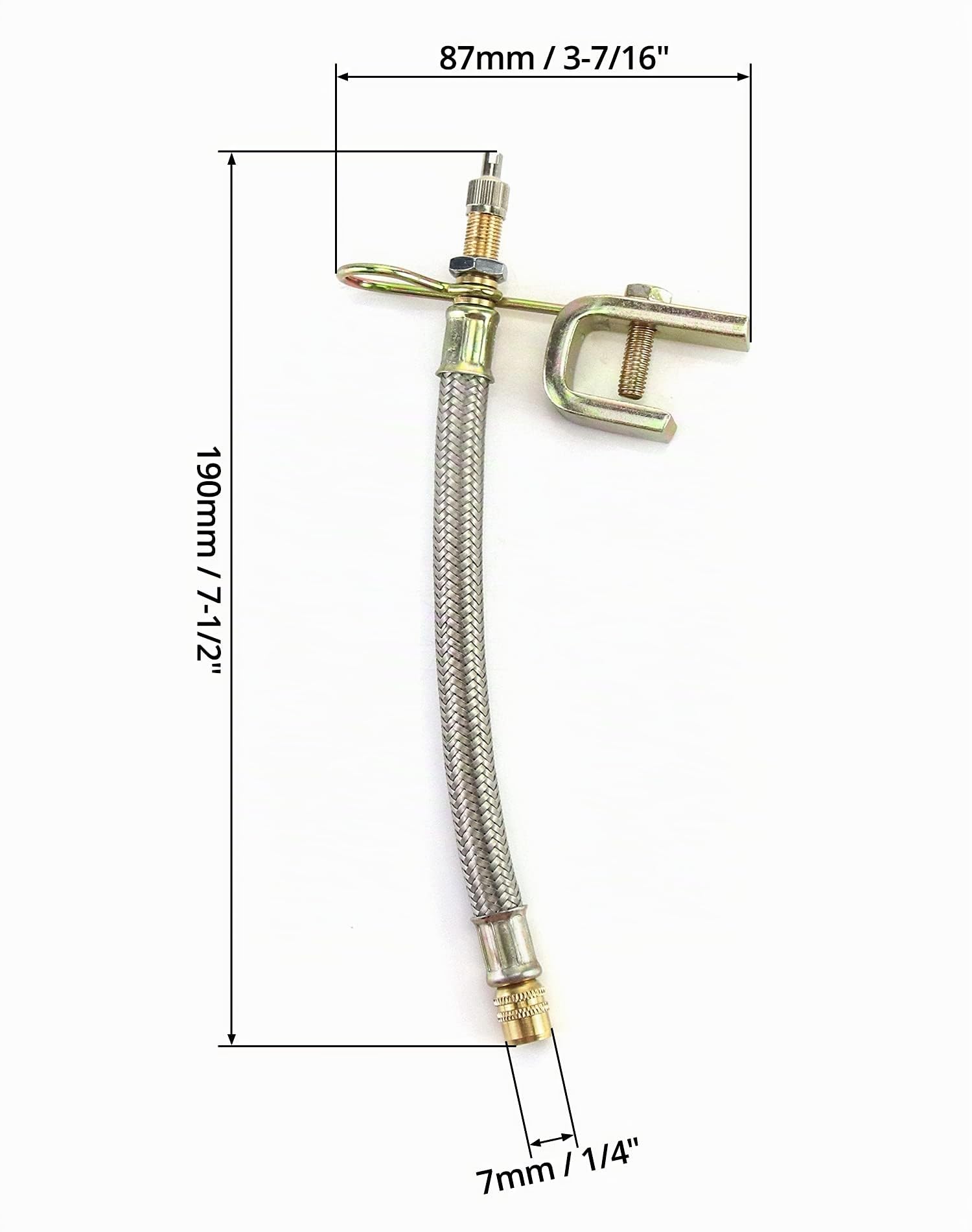 QWORK® 2 Pezzi 18cm Estensione Valvola Adattatore Ruota, Prolunga Valvola Pneumatici per Camion Bus RV Auto