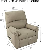 Vista 6 de PureFit - Funda acolchada reversible para sofá, funda protectora para muebles resistente al agua y lavable, con relleno de espuma, base