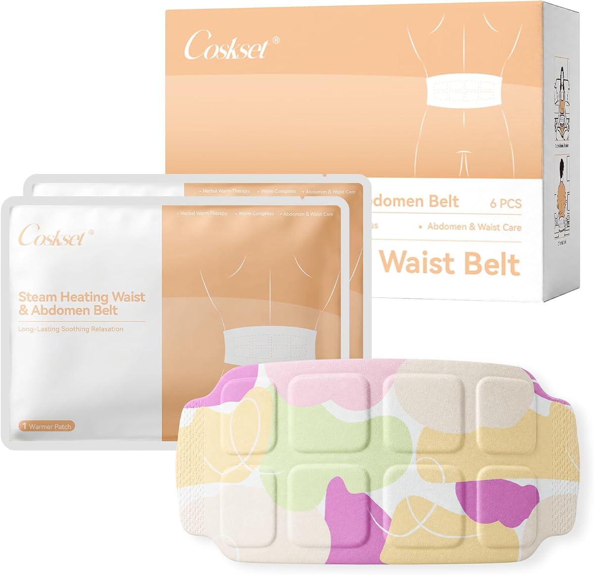 Disposable Back Heating Pad, 6 Count Air Activated Heat Wraps