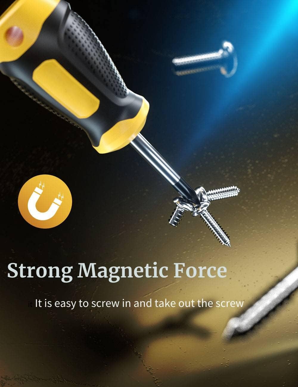 14-Piece Magnetic Screwdrivers Set, Precision Repair Kit Includes Slotted/Phillips/Torx, Non-Slip Cushion Grip Professional Tools Screwdriver Bits : Tools & Home Improvement