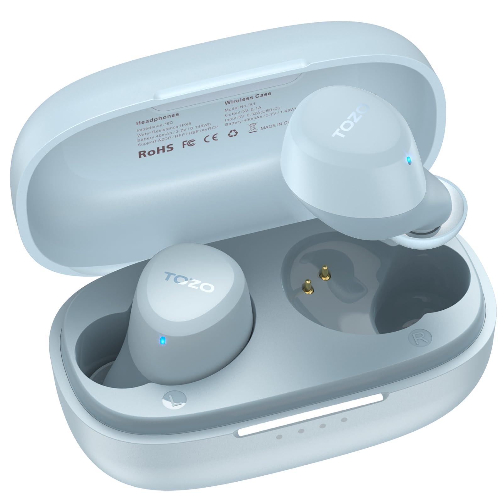 See full amazon price history chart for TOZO A1 Mini Wireless Earbuds Bluetooth 5.3 in Ear Light-Weight Headphones Built-in Microphone, IPX5 Waterproof, Immersive Premium Sound Long Distance Connection Headset with Charging Case, Blue TOZO A1 Mini Wireless Earbuds Bluetooth 5.3 in Ear Light-Weight Headphones Built-in Microphone, IPX5 Waterproof, Immersive Premium Sound Long Distance Connection Headset with Charging Case, Blue (B09ZYCFDBL) Amazon Price History, Amazon Price Tracker