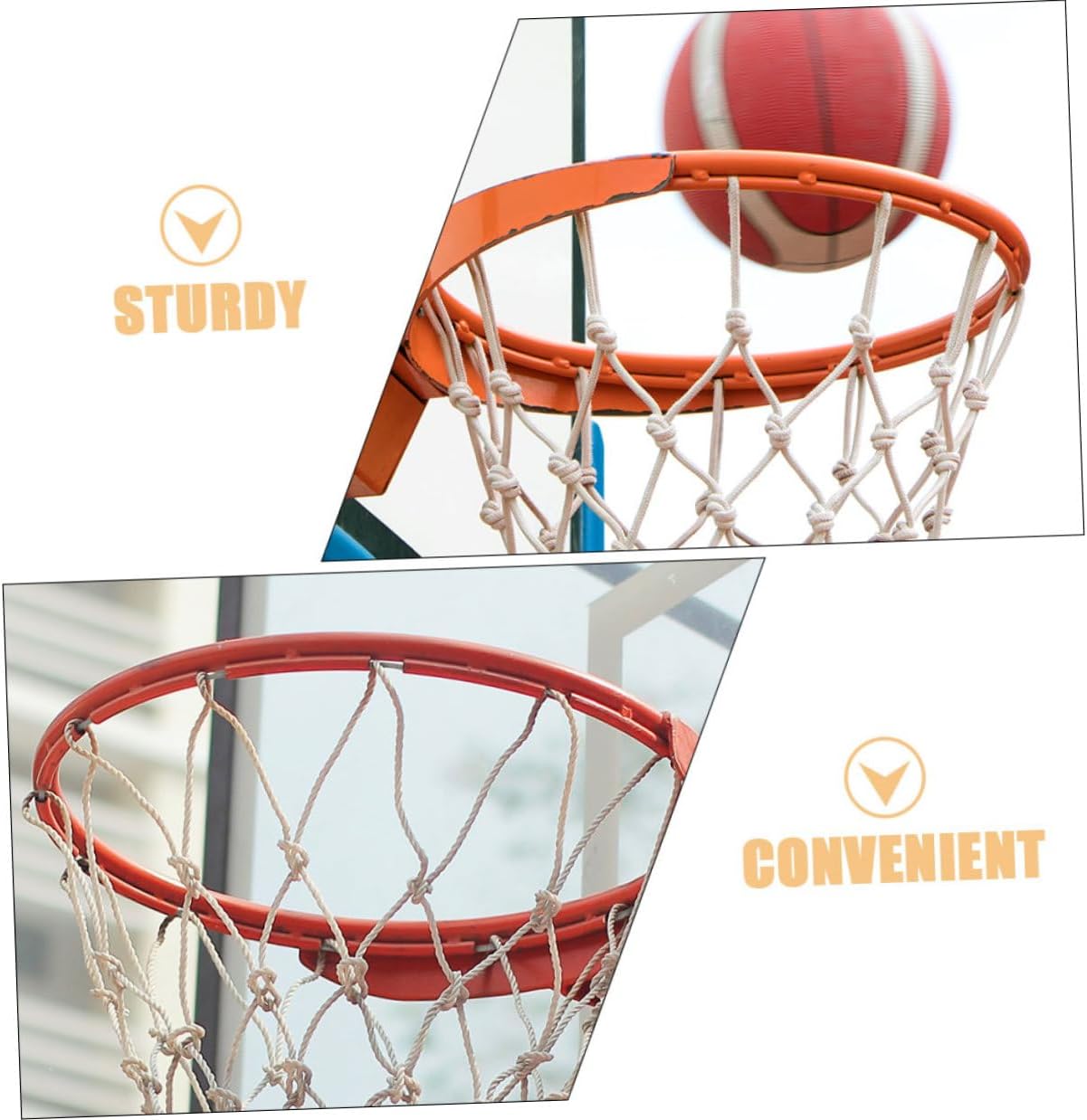Basketball Hoop Net String 4mm Sturdy PVC-Coated Steel Wire with Aluminum Buckle for Outdoor Basketball Net Repair and Replacement Sports Court Use