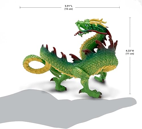 Miniatura 3 de Safari Ltd. Figura de dragón chino  Figura detallada de plástico de 6 pulgadas  Divertido juguete educativo de fantasía para niños, niñas y niños a