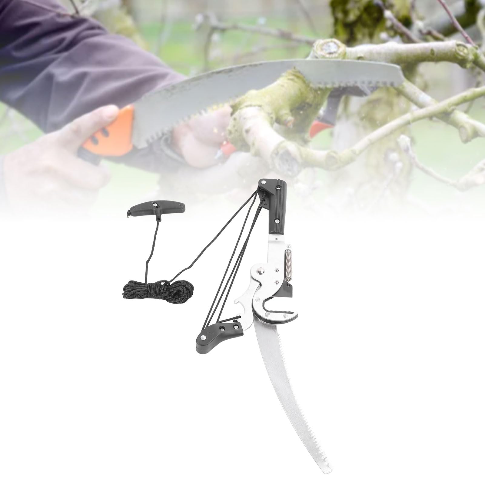 Potatore per Alberi Estensibile Testa per in Acciaio Ad Alto Tenore di Carbonio Strumento di Rifinitura Ergonomico per Giardinaggio e Paesaggistica 34 Cm