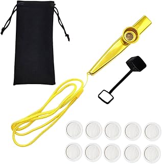 Kazoo Portable Storage Bag Accompaniment Mouth Kazoo for Concert Adults Show Gold-picture-18