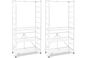 Origami Foldable Storage Shelves - Set of 2 White