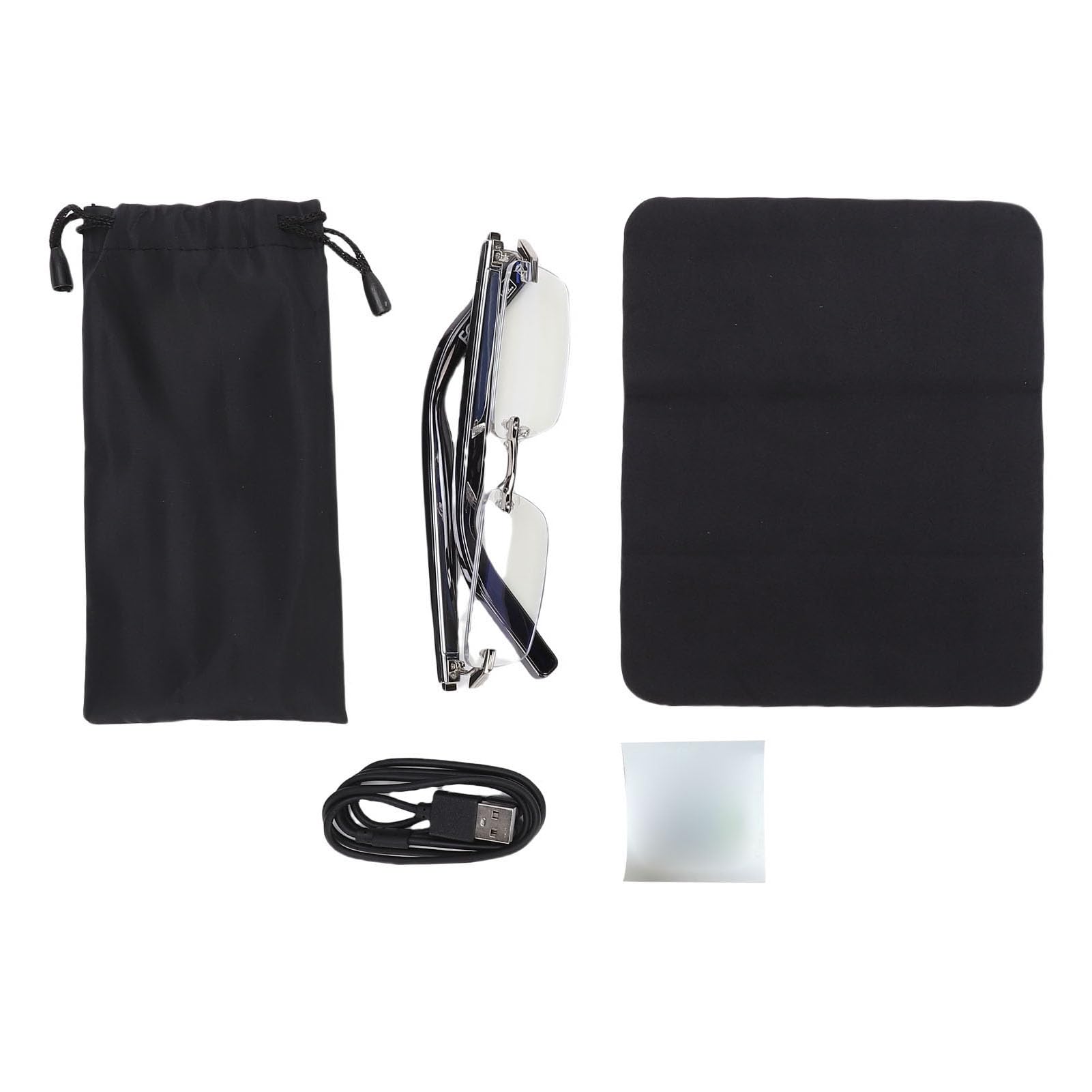 Sxhlseller Occhiali Intelligenti Senza Cornice V5.3 AI con Traduzione Multilingue Protezione degli Occhi Elegante in Materiale PC + Nylon per L'uso Quotidiano
