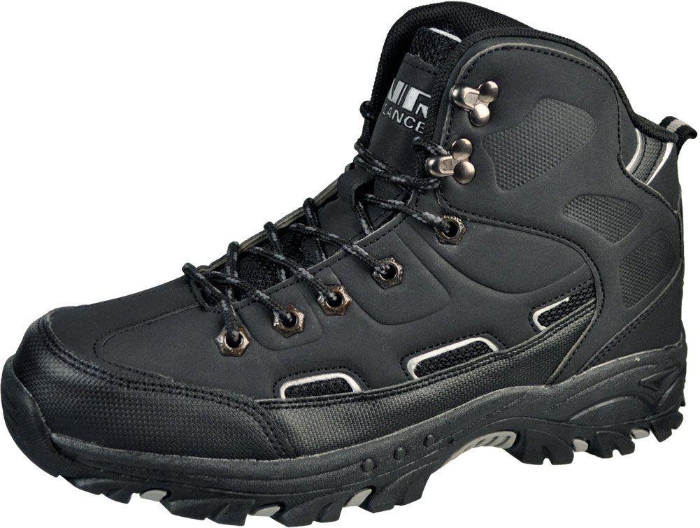 Air Balance Boys Black/Silver Hiking Boots