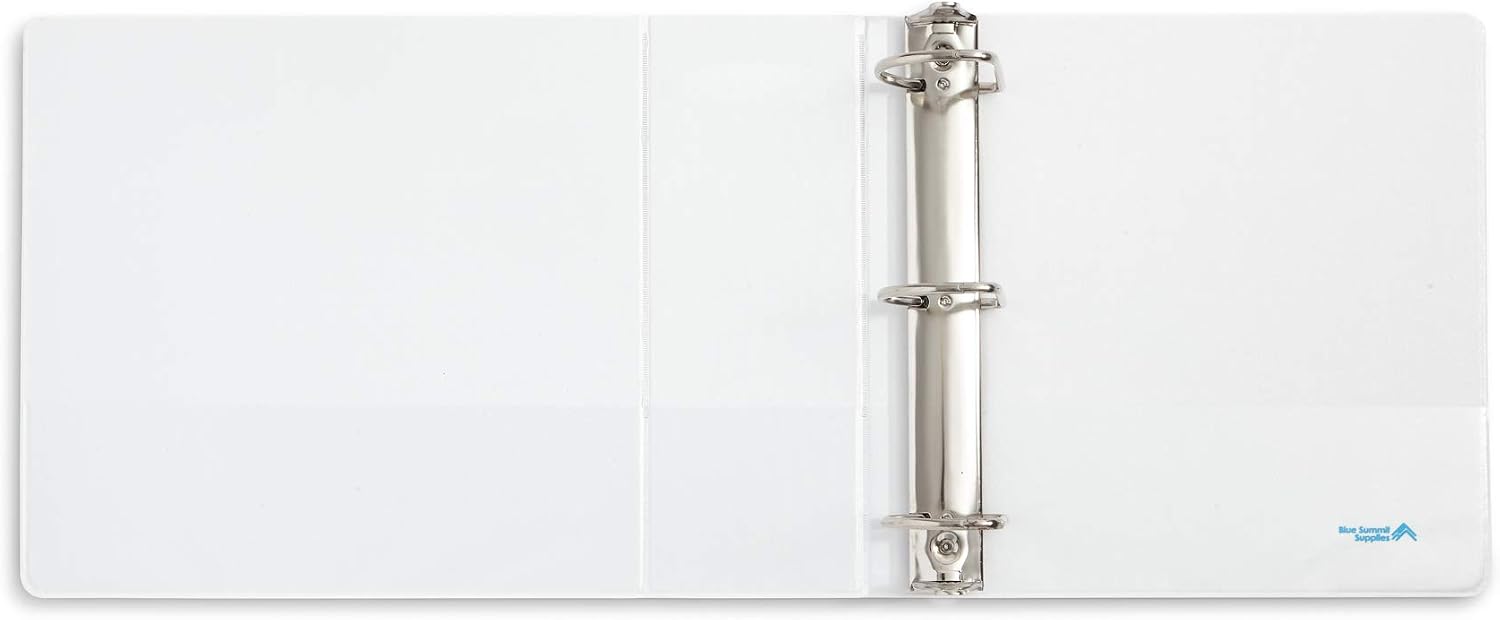 Extra Large 3 Ring Binders, 4 Inch Binder with Rugged Heavy Duty Design for Home, Office, and School, Holds up to 880 Sheets of 8.5 Inch x 11 Inch Paper, White, D Ring, 2 Pack of 4" Binders