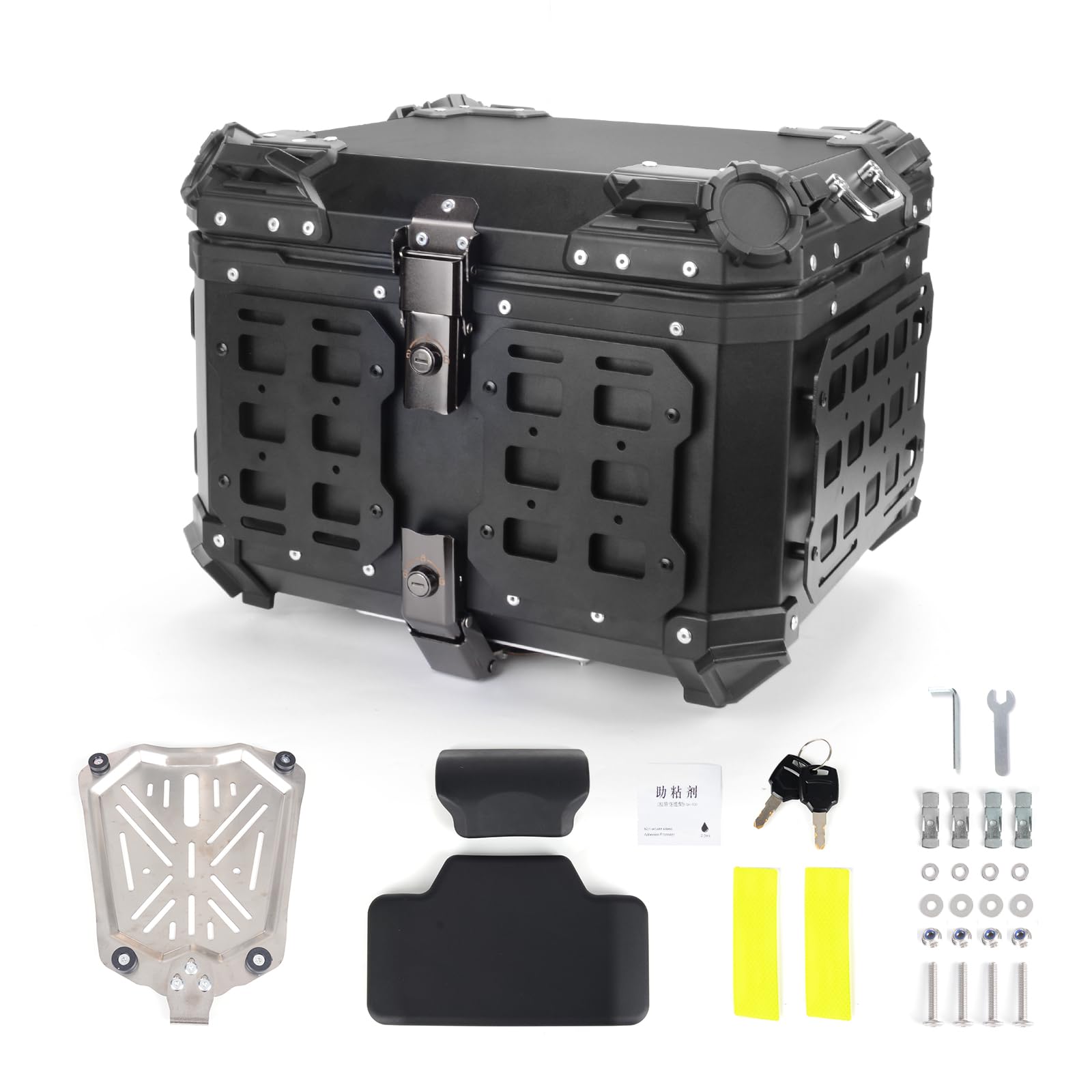 Amazon | 55L大容量バイク用リアトップボックス、MOLLE拡張パネル