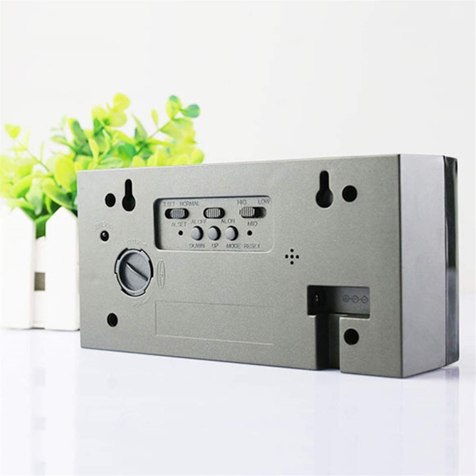 Multi-Color Mute Luminous Budzik Cyfrowy Zegar LED Termometr Timer Tabela Kalendarz Sypialnia Dekoracja Dekoracji Salon Room(A)