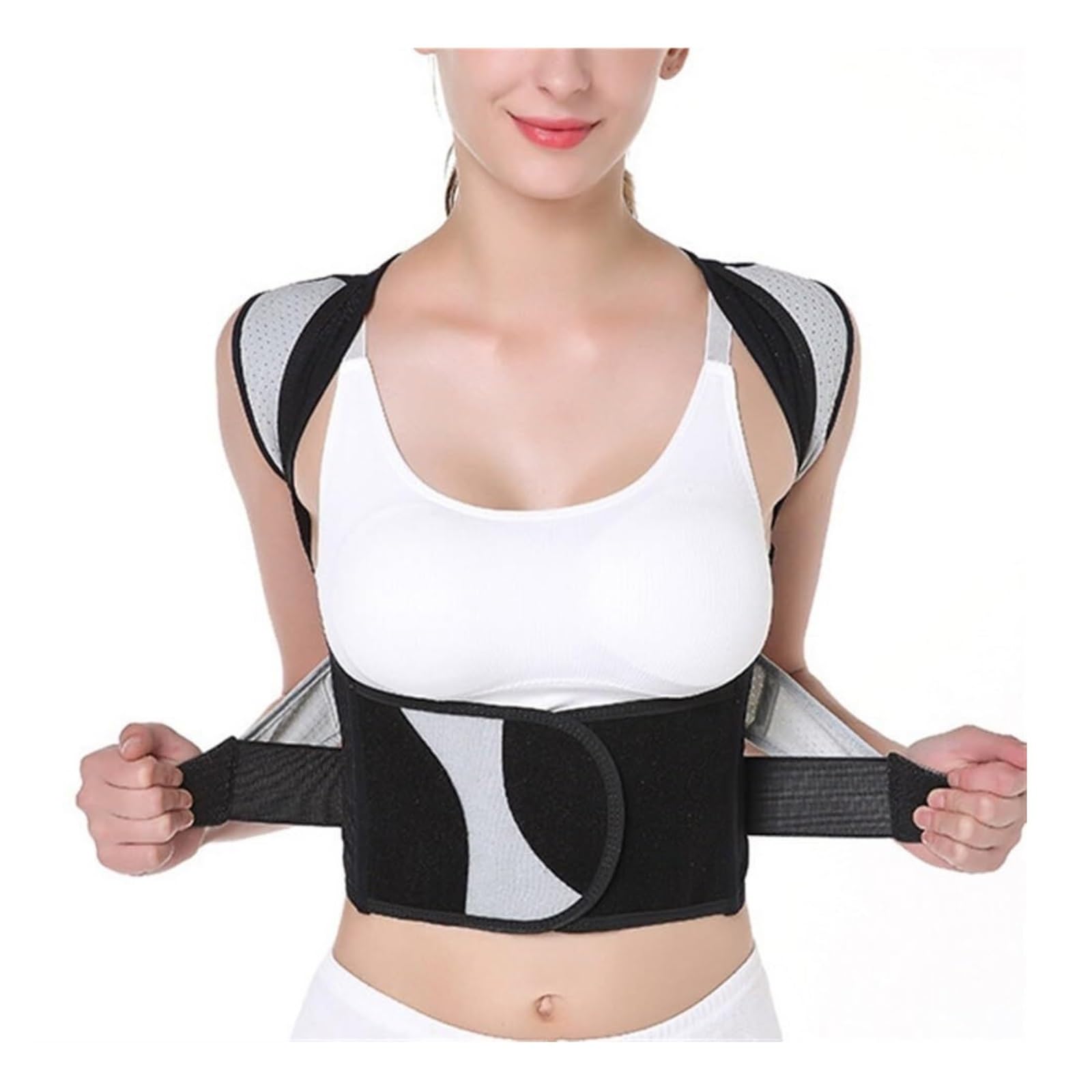 Faja Lumbar Corrector De Postura De Espalda Completa, Corsé, Soporte Lumbar para Hombros, Clavícula Y Columna Vertebral, Entrenador De Postura De Cintura Ajustable Cinturón Apoyo Lumbar(S)