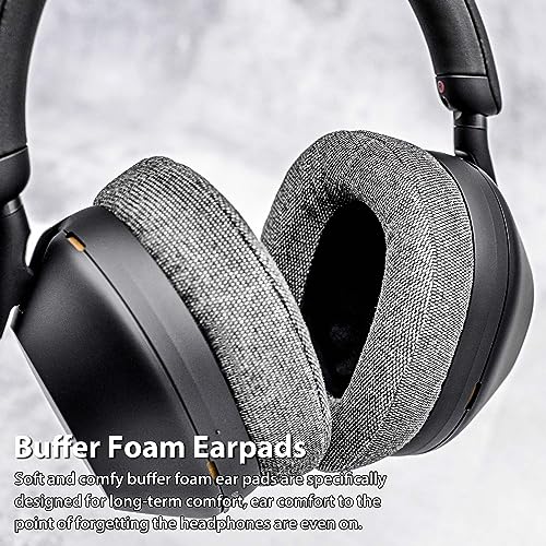 WH 1000XM5 Earpads for WH-1000XM5 (WH1000XM5) by TRANSTEK, Replacement Ear Pads Cushions with High-Density Noise Isolation Foam, Added Thickness-Gray Fabric miniatura 7