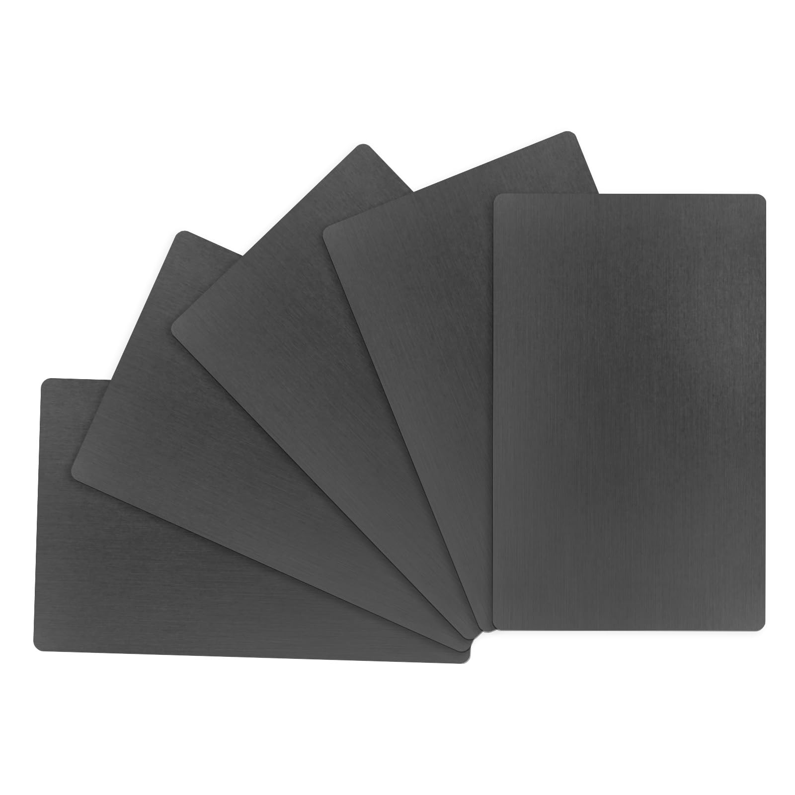 M METERXITY 5-Pack Metal Business Card Blanks, 80x50x0.5mm Aluminum Plate Laser Engraving Printing Metal Plate for DIY/Decorative/Home/Nameplate/