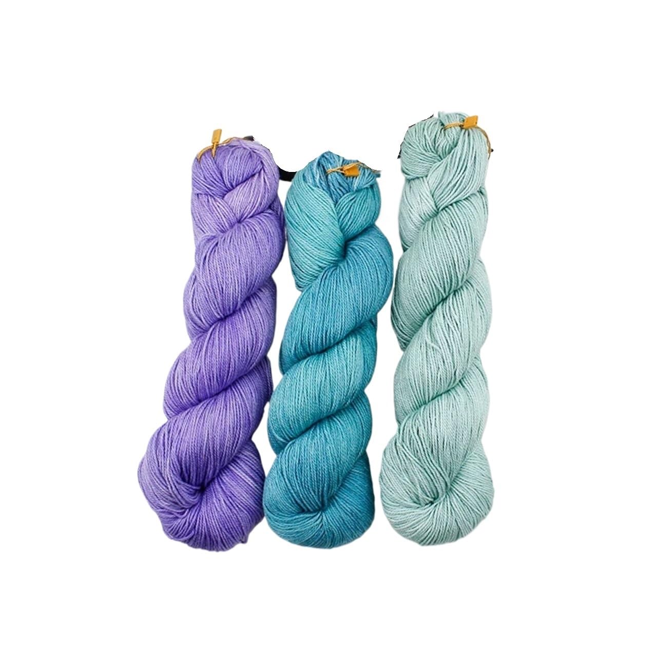 100 g seidiges Baumwollgarn, handgestrickt, Häkelgarn zum Stricken, Scraft-Kleidungsgarn (Farbe: 10)
