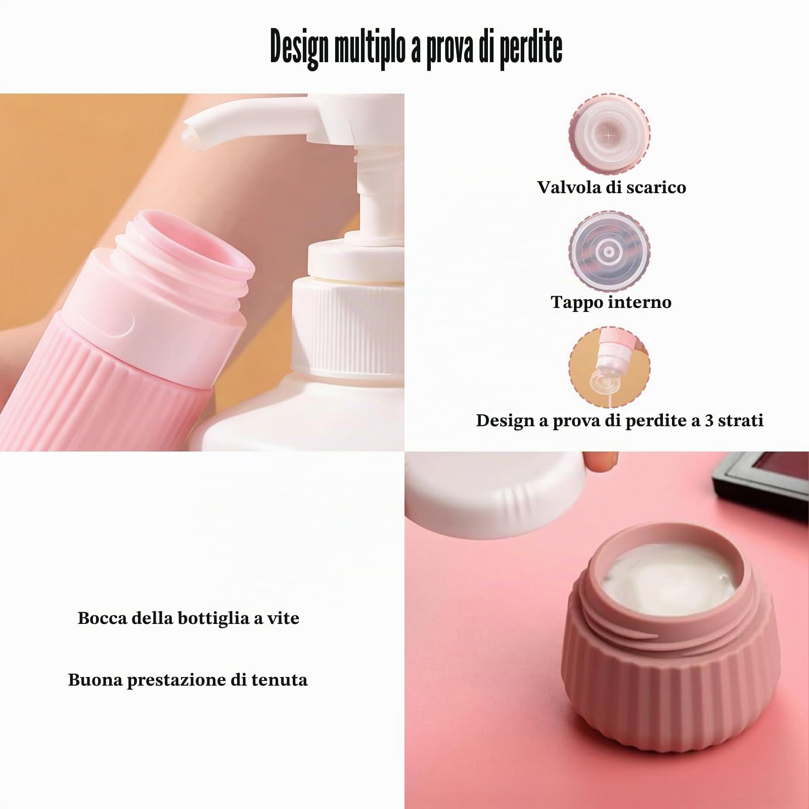 13 Pezzi Bottiglie da Viaggio in Silicone, Contenitori da Viaggio in Silicone, Flaconi da Viaggio Riutilizzabili, con Etichetta e Borsa Trasparente, per Shampoo, Lozione, Creme