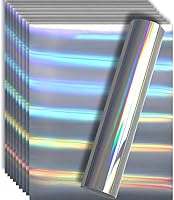 Vista 15 de Vinilo de transferencia de calor Aqua Foil HTV para playera 12" X 10" (Paquete de 5), fácil de desmalezar, tamaño garantizado