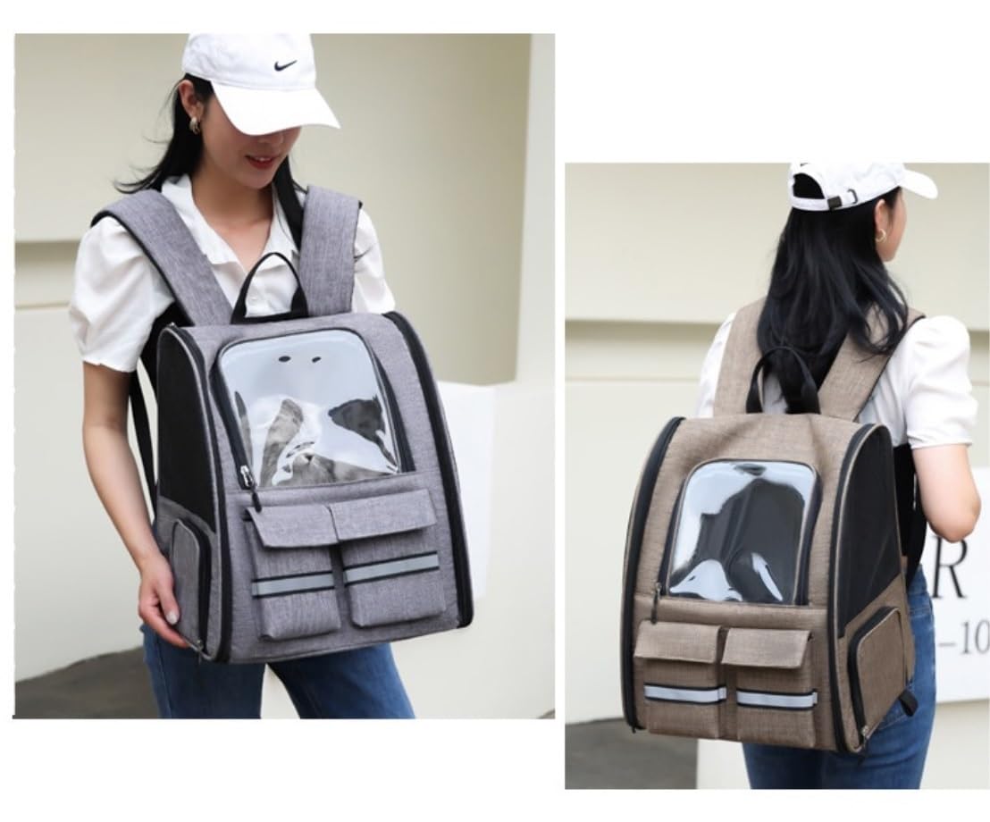 Bolsa de Viaje para Mascotas, Portador De Viaje para Mascotas con Ruedas Mochila para Mascotas Mochila Plegable Y Desmontable con Carrito Mochila para Mascotas Viajes al Aire Libre(A)