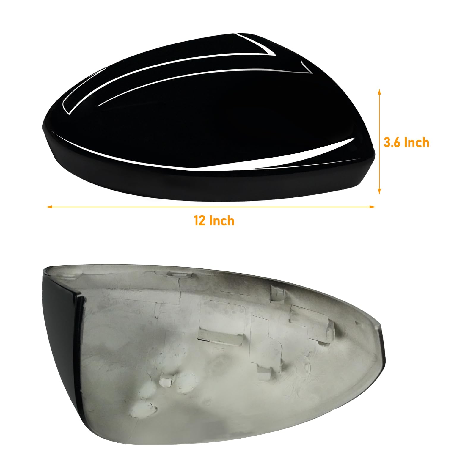 Driver Side Mirror Cover For 2020-2021 Nissan Sentra – Black, Direct Fit, Left Side