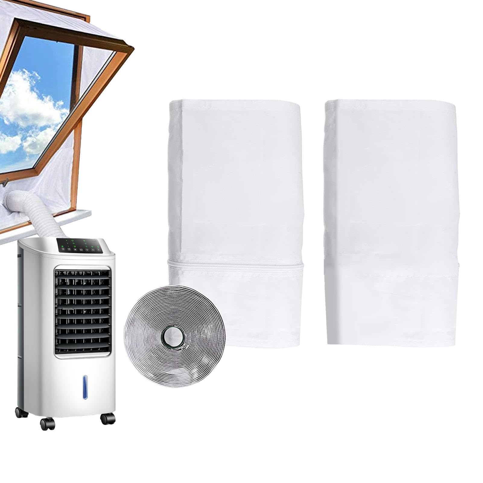 Kit Finestra per Condizionatore Portatile Blocco Isolante HVAC Mobile | Kit Tenuta Sfogo Aria Condizionata Per Casa Appartamento Camera da Dormitorio Ufficio Soggiorno