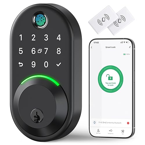 Smart Deadbolt Door Lock with Keypad:Yamiry Fingerprint Keyless Entry Deadbolt,Digital