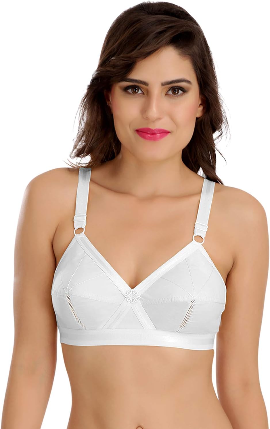 Perfecto Cotton Bra for Woman Full Coverage Non Padded Everyday Wirefree Pack of