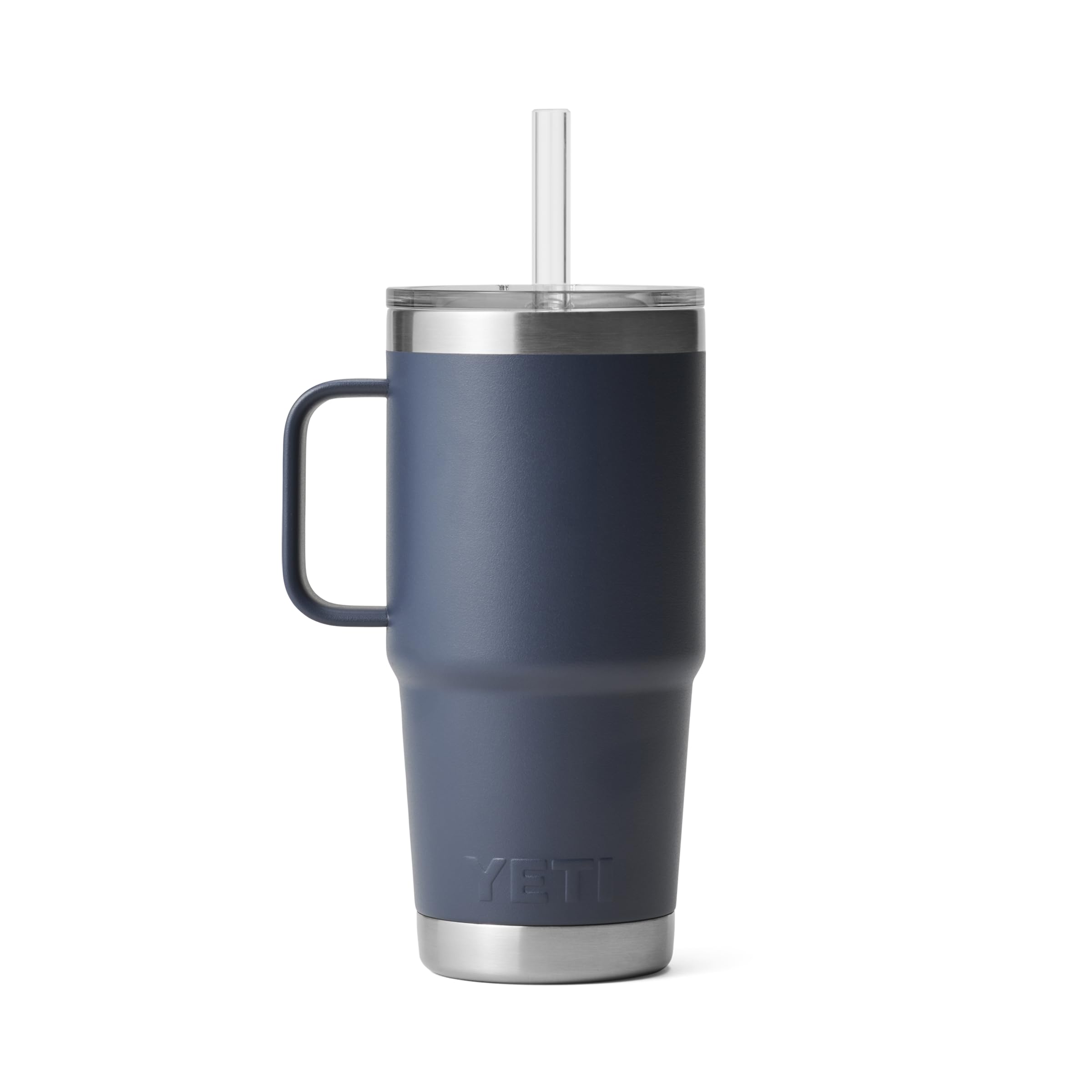 YETI Rambler Tasse à paille, en acier inoxydable avec couvercle hermétique et robuste, 739 ml, bleu marine