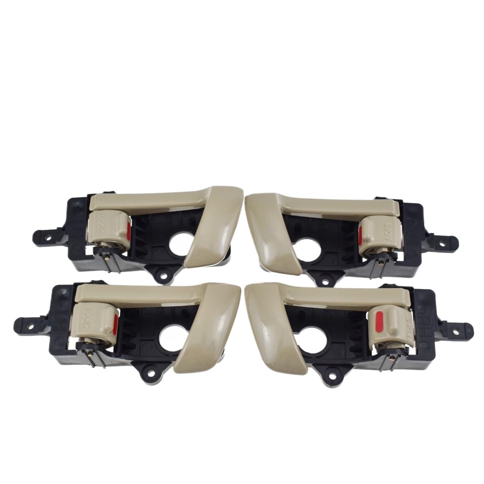 Punxdda 4 Pcs Lh Rh No Frame Car Inner Handle For Hyundai For Santa Fe 2.4L 3.5L 2007 2008 2009 2010 2011 2012 Inside Door Handle(4 Pcs Lh Rh No Frame)