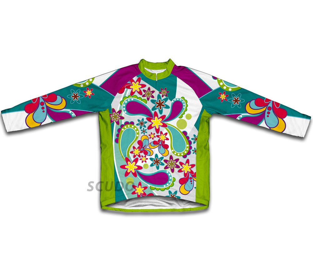 Groovy Long Sleeve Cycling Jersey for Women - Size 3XL Green