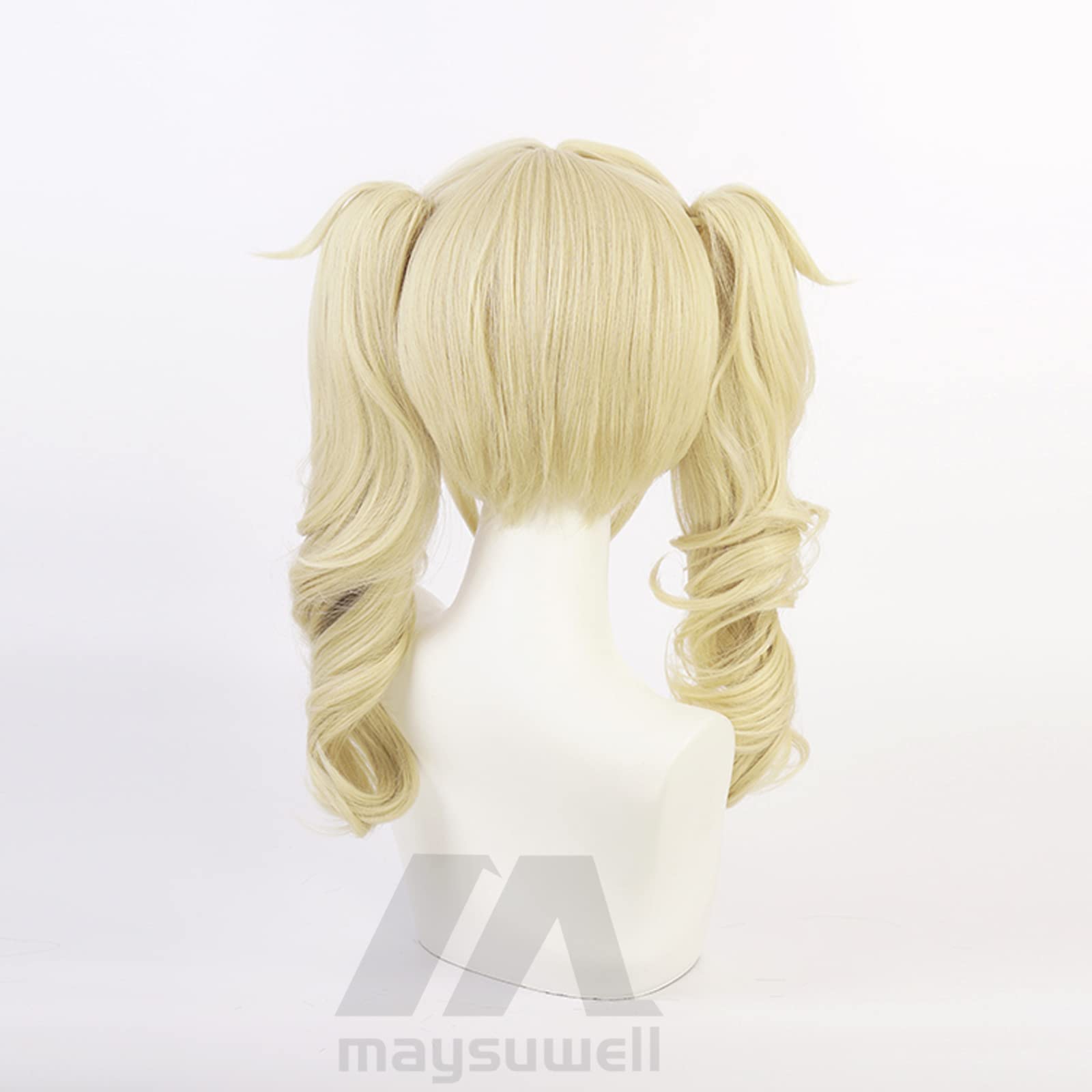 Yellow Curly Double Ponytail Cosplay Wig Short Hear Resistant Synthetic Costume Hairs for Women Comic Con Party Replacement Wigs - Image 4