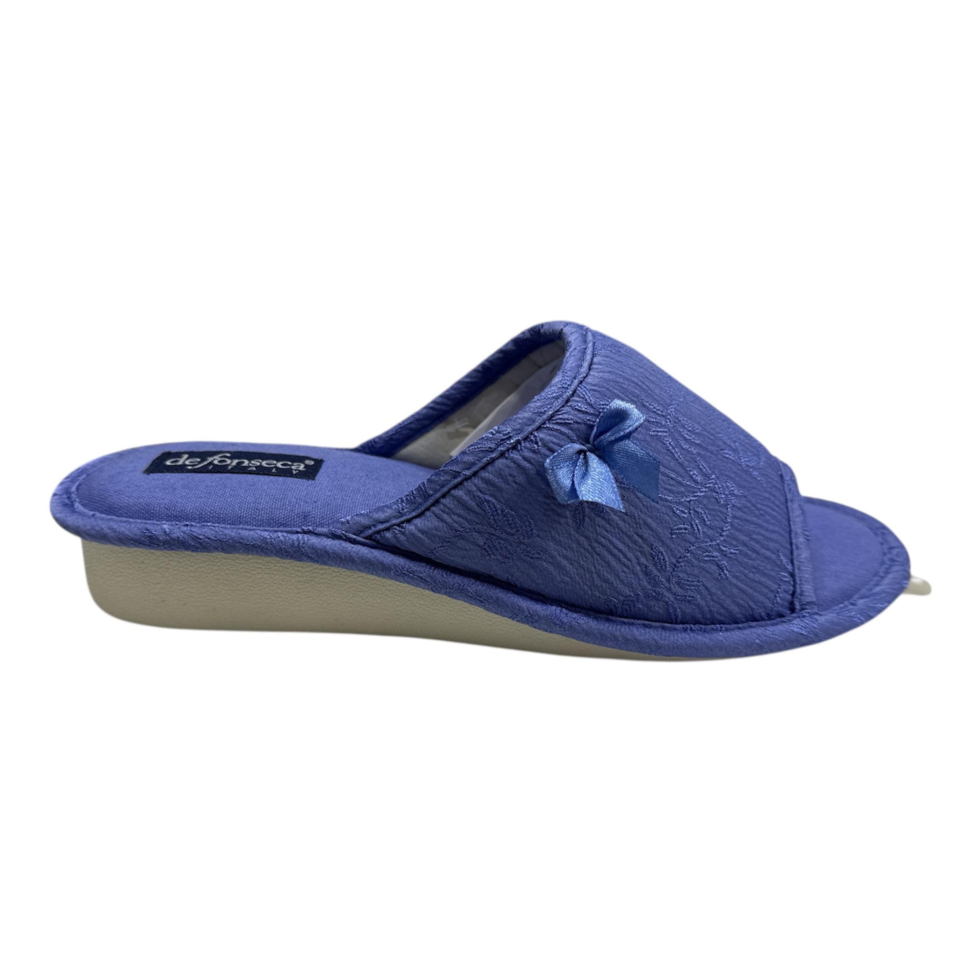 DeFonseca Pantofole Donna Mod De Terni WC36, Ciabatte Punta Aperta in Cotone Memory