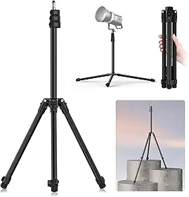 Suporte de luz extensível para fotografia Ulanzi TT43, tripé de alumínio ajustável de 1,9 m, tripé de iluminação de estúdio portátil reversível para iluminação de saída contínua/luz