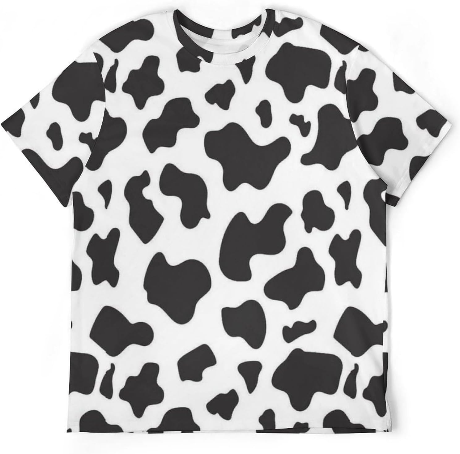 Mens Womens 3D Cow Print Funny Short Sleeve Tshirts Summer Casual T-Shirt Tops - Image 5