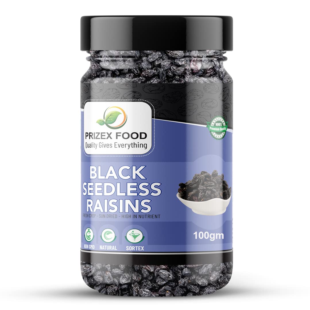 Prizex Premium Afghani Seedless Black Raisins, All Premium Dry fruits Kismis For Every Occasion and Gift, Healthy Routine Diet Kaali Dakh, Kali Kishmish (100 GM) (B09MS2HR61) Amazon Price History, Amazon Price Tracker