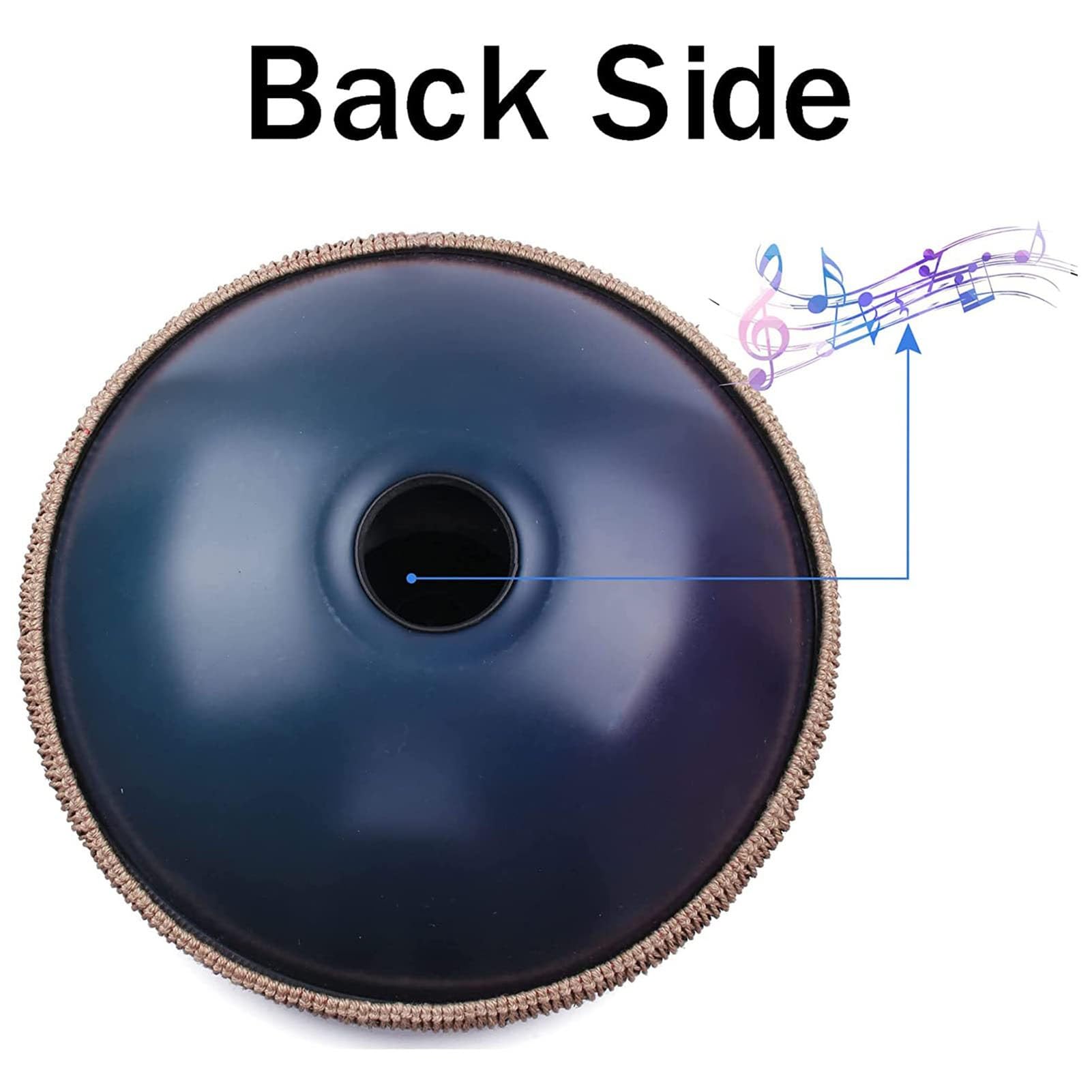 9/10/12/14 Note Tamburi per Lingua Tamburo a Mano - Strumenti a Percussione Handpan in Acciaio, Strumento a Percussione da 22 Pollici(9Notes)