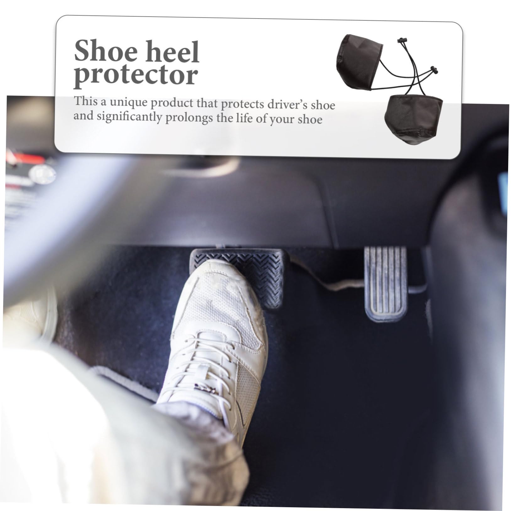 Healeved 8pezzi Coperture Per Tallone Pu Antiscivolo Da Protezione Per Calzature Copri Tallone Per Guida Unisex Accessori Per Scarpe Resistente