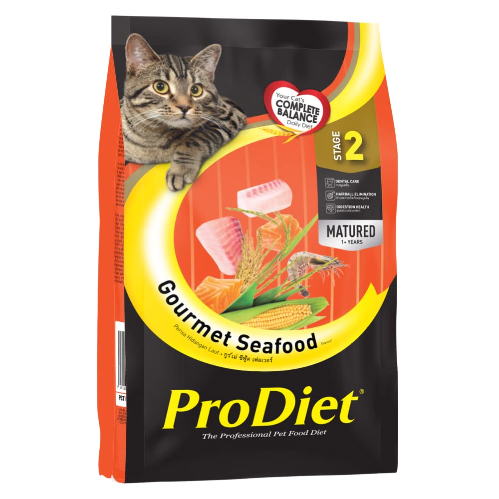 ProDiet Dry Cat Food Gourmet Seafood for Adult, (1+Years) 1.2 kg Pack (B09R9PPX1J) Amazon Price History, Amazon Price Tracker