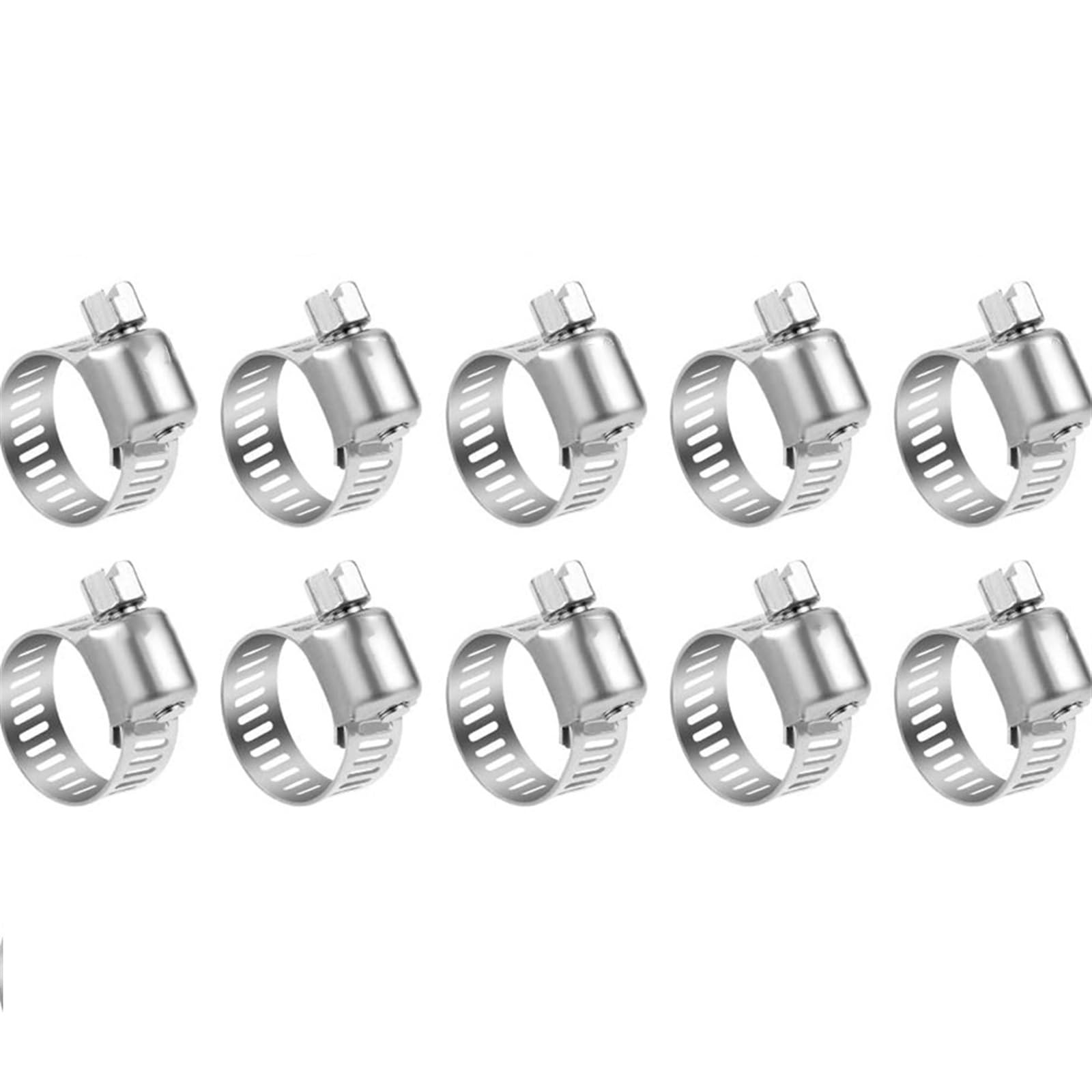 10 pezzi in acciaio inossidabile regolabile morsetto for tubo flessibile di azionamento tubo flessibile del carburante clip a vite senza fine morsetto for tubo flessibile Fascette Stringitubo(32-44mm)
