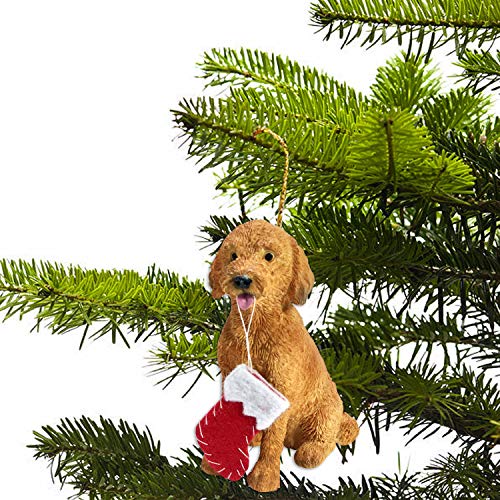 Chaussette de Noël Goldendoodle Sandicast pour Illuminer votre Sapin en Famille