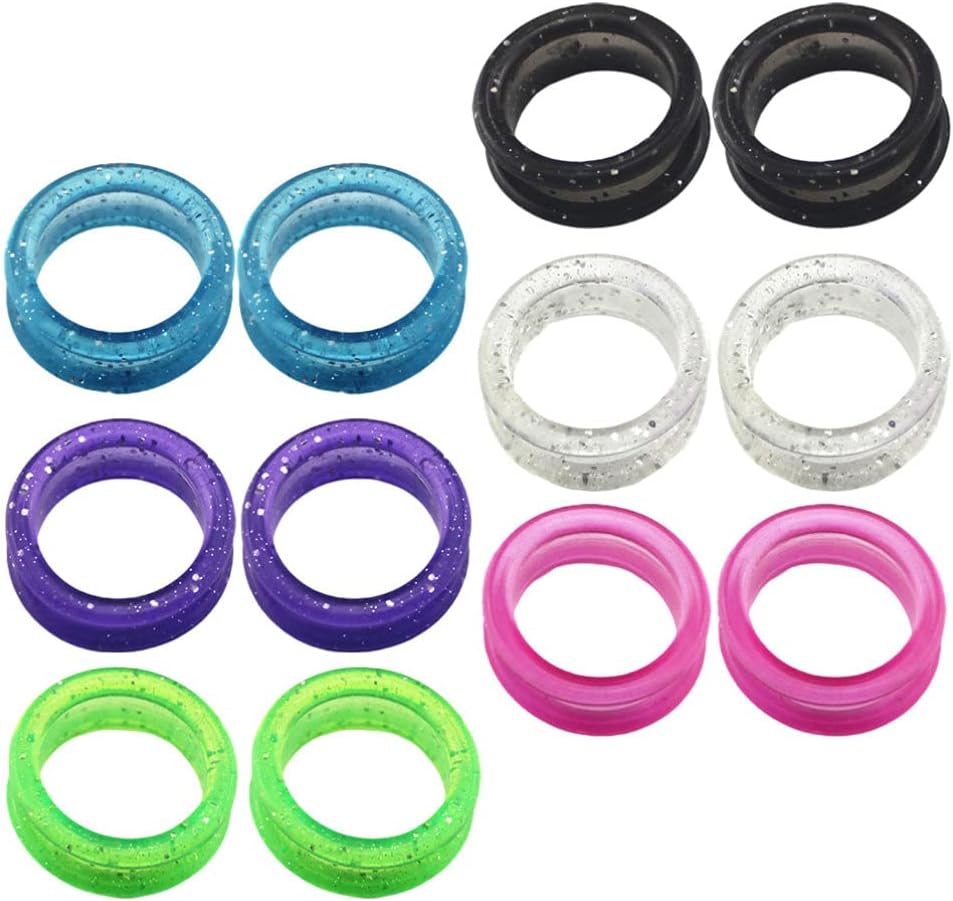 POPETPOP 12pcs Soft Silicone Scissors Finger Rings Grips Inserts