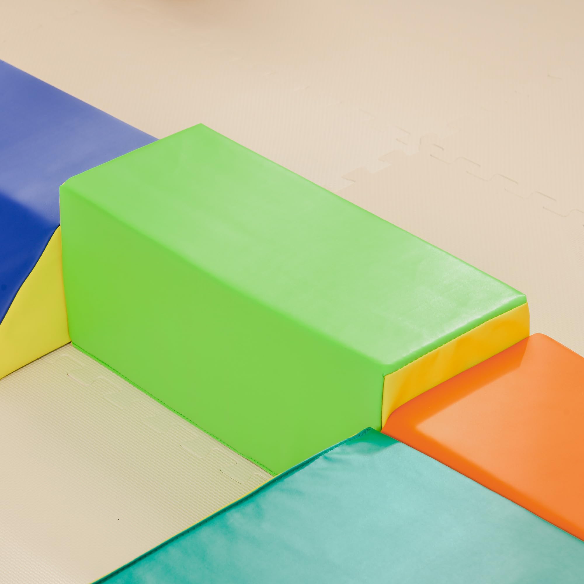 HOMCOM Juego de 5 Bloques de Espuma para Niños de 12-36 Meses Juguetes de Construcción Juguete para Aprendizaje Infantil para Escalar y Gatear 48x19x48 cm Multicolor