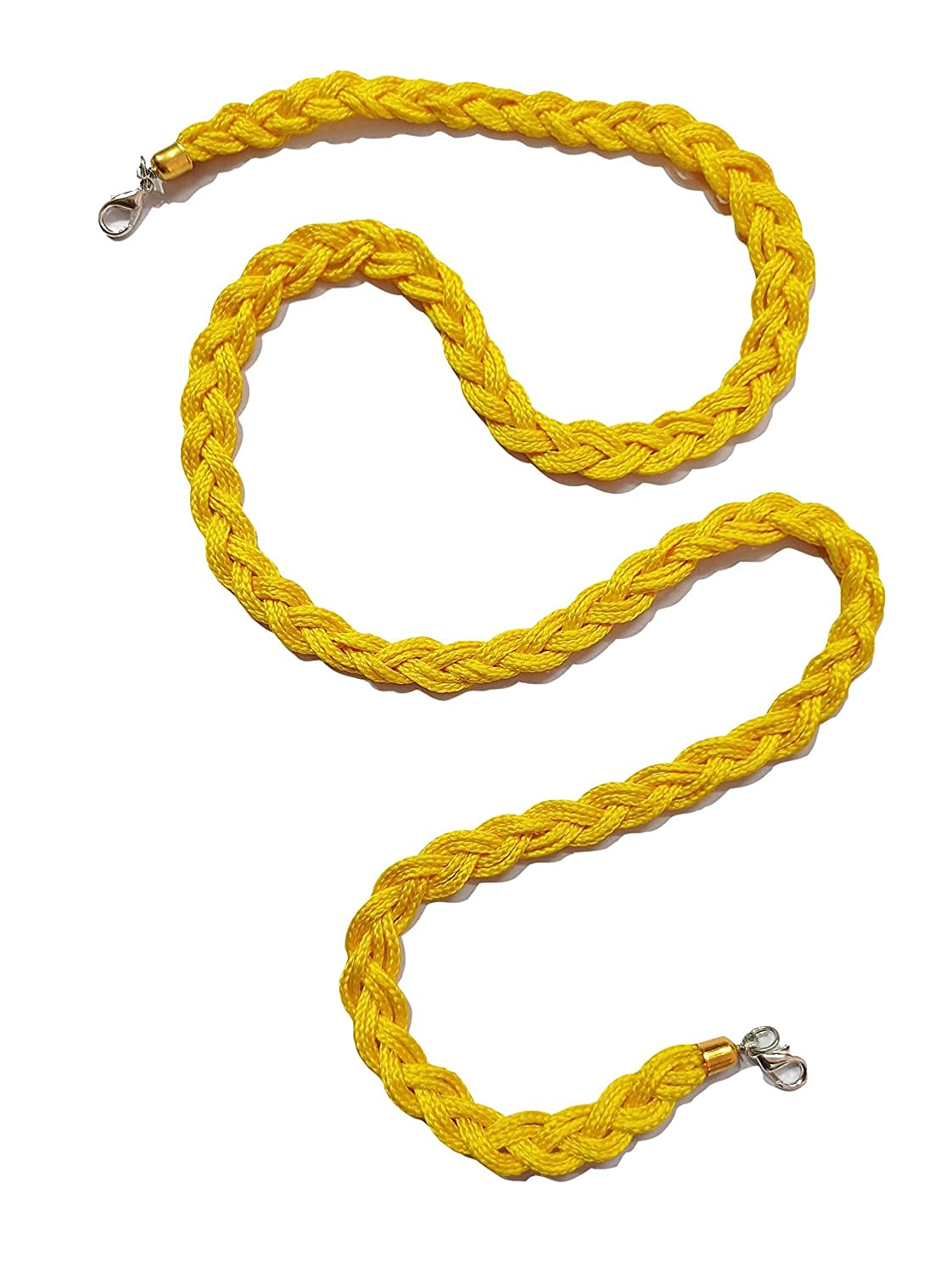 Beautiful Eyeglass Yellow Nylon Dori Eyeglass Spectacle Cord Neck Strap String Chain Link Holder 73 cms Yellow Colour For Women Men Girl ( Yellow Dori )-image-22