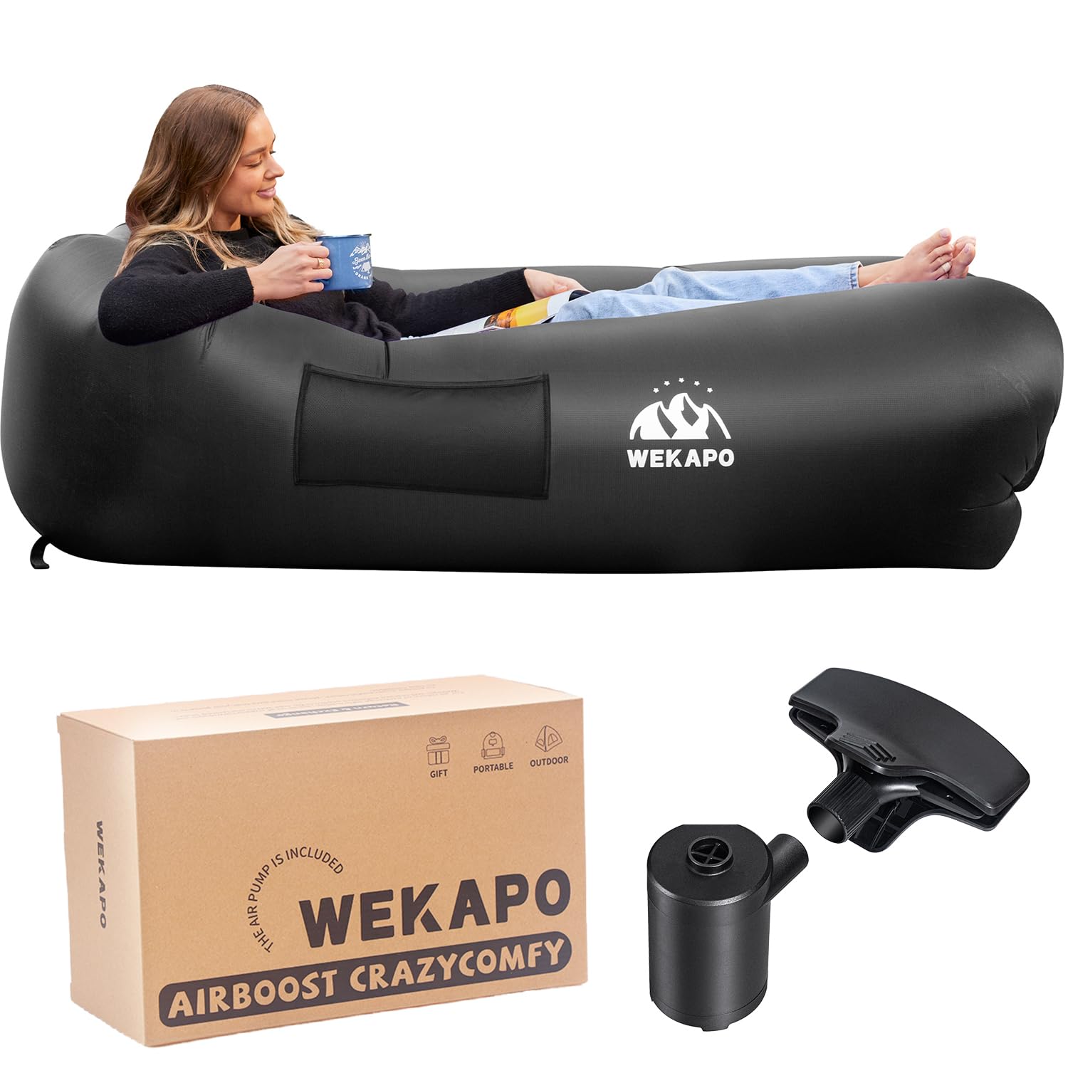 Amazon.com: WEKAPO Inflatable Couch with Pump - Easiest Setup