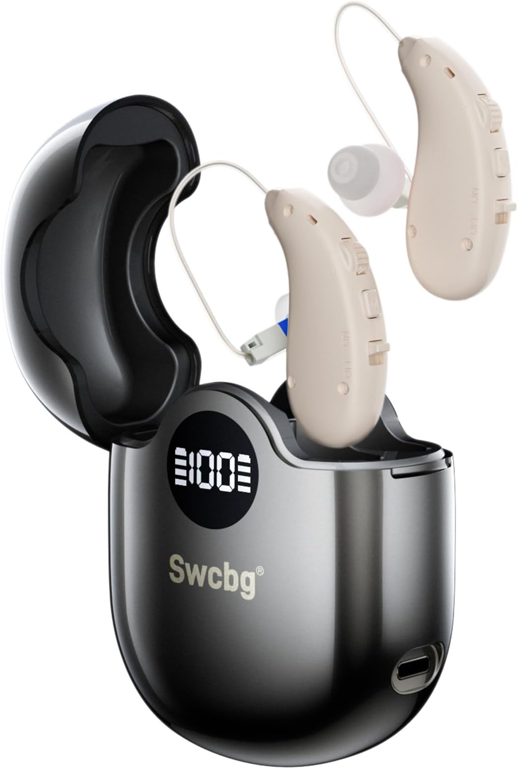 Hearing Aids for Seniors with Noise Cancelling - fda Registered Invisible Hearing amplifiers,3 Modes,36hrs Charging case,Lightweight Amplifier for Elderly Men and Women