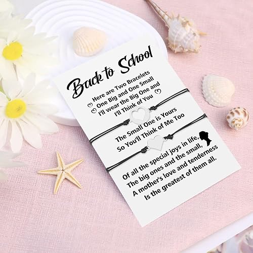 Miniatura 4 de Pulsera de regreso a clases para mamá y yo, suministros de regreso a clases, juego de pulseras estéticas para madre e hija, pulsera de deseos a