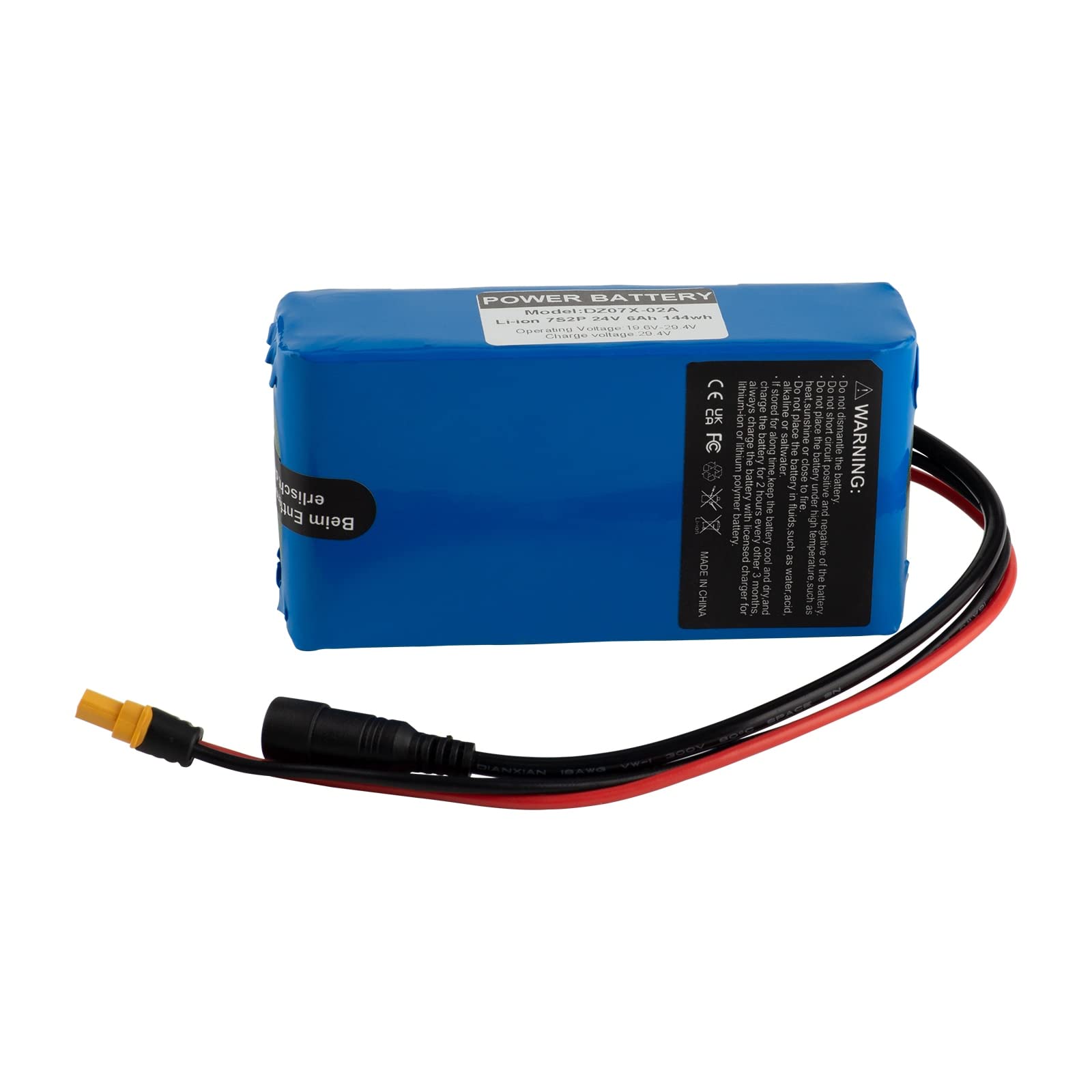 Batteria agli ioni di litio 24V 6Ah 12Ah 9Ah con caricatore da 29.4V 200W-700W 250W 300W 350W 400W 500W Può essere utilizzato per scooter auto giocattolo ecc